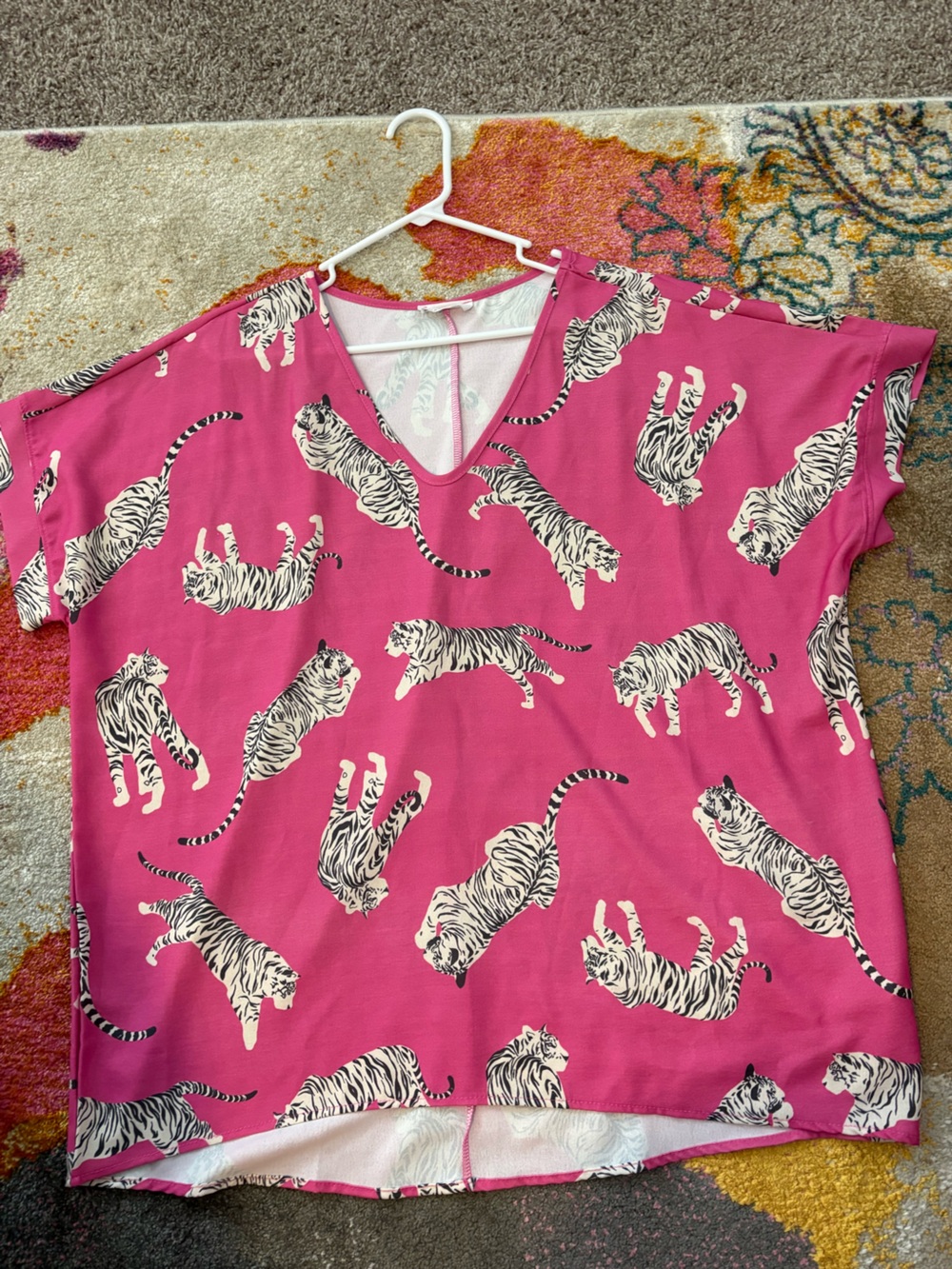 First Love Pink Tiger Print Top